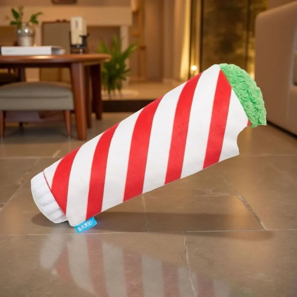 NWT Bark Box “Happy Holidaze” Puffermint Spliff Plush Thrasher Toy Size Small